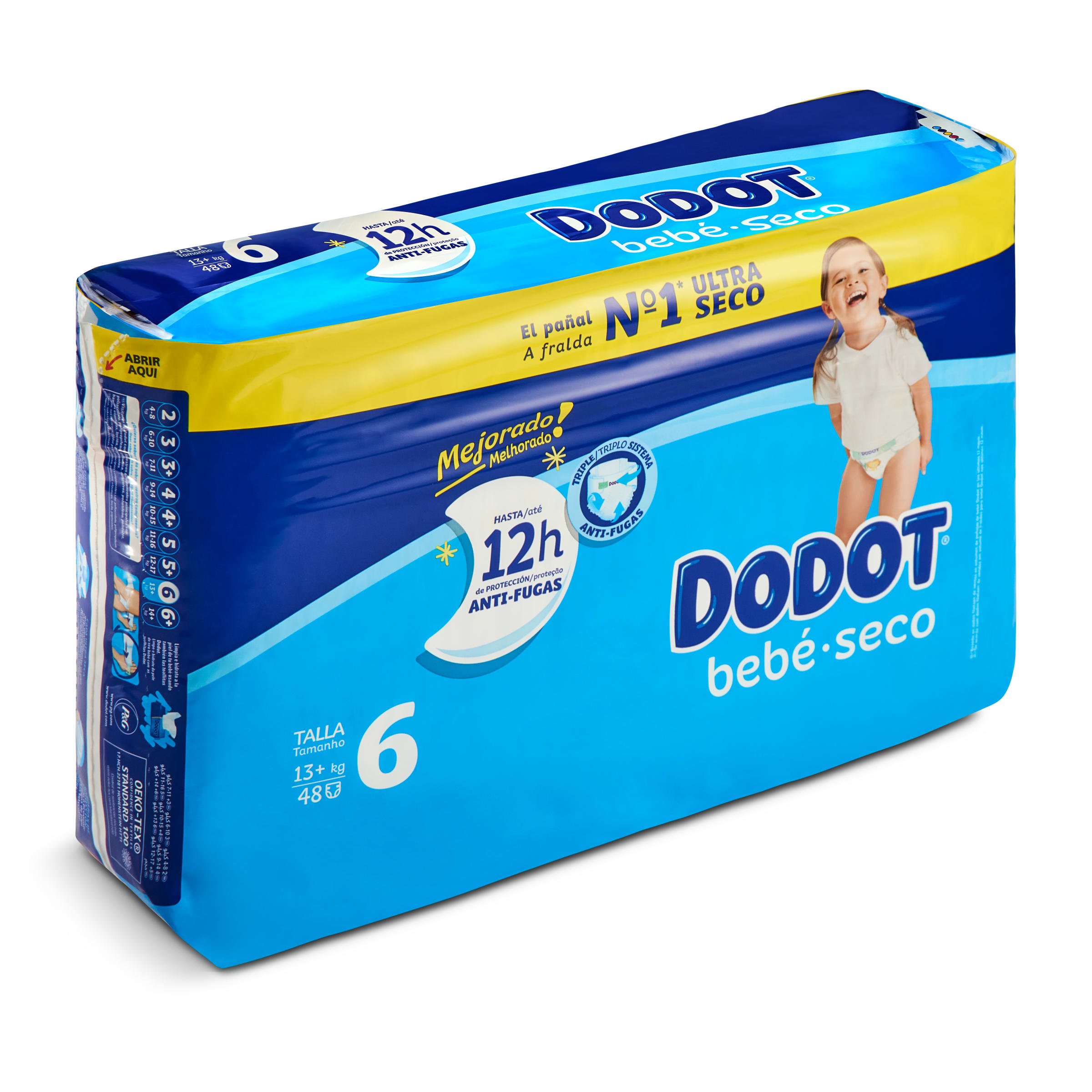 Comprar Pañal t3 dodot bebe seco pack en Supermercados MAS Online