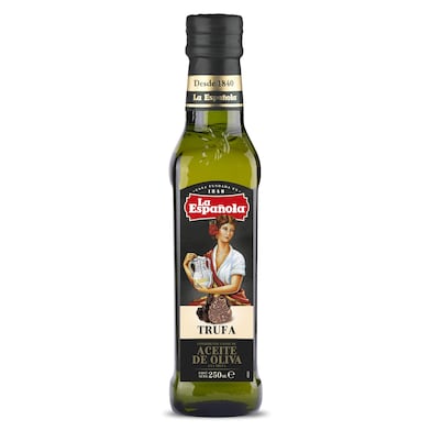 Aceite de oliva virgen extra a la trufa blanca La española botella 250 ml-0
