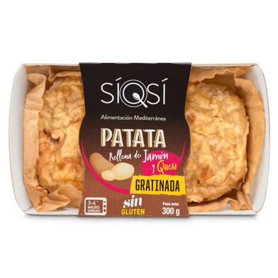 Patata gratinada con jamón y queso LOYEV BANDEJA 300 GR-1 Patata gratinada con jamón y queso LOYEV BANDEJA 300 GR-1