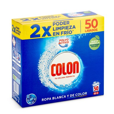 detergente polvo activo, 50 lavados