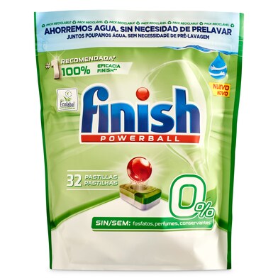 Lavavajillas máquina 0% Finish bolsa 32 unidades-0 Lavavajillas máquina 0% Finish bolsa 32 unidades-0