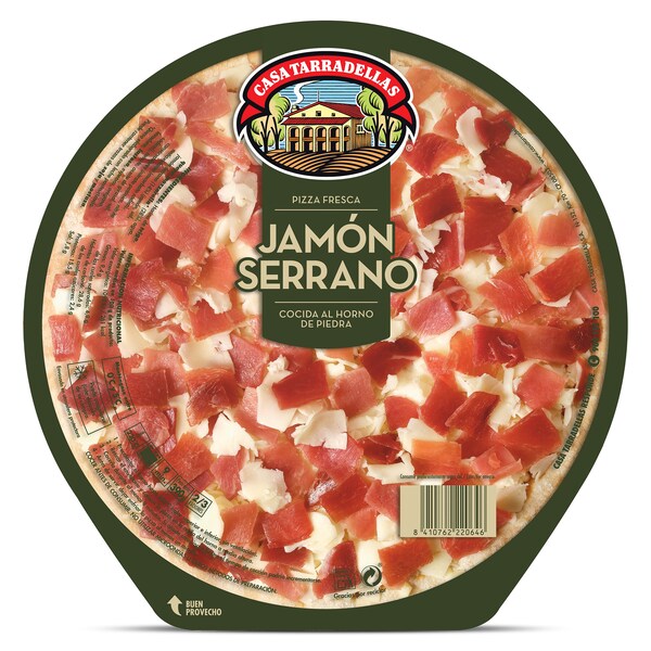 Pizza Jamón Serrano Casa Tarradellas Envase 390 Gr.