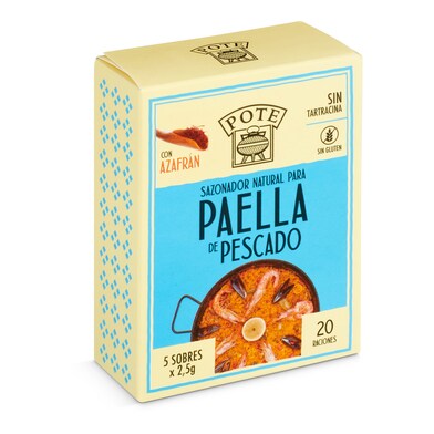 Sazonador para paella de pescado Pote caja 12.5 g-0 Sazonador para paella de pescado Pote caja 12.5 g-0