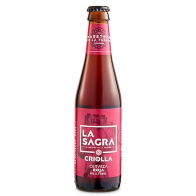 Cerveza roja artesana criolla La sagra botella 33 cl-0