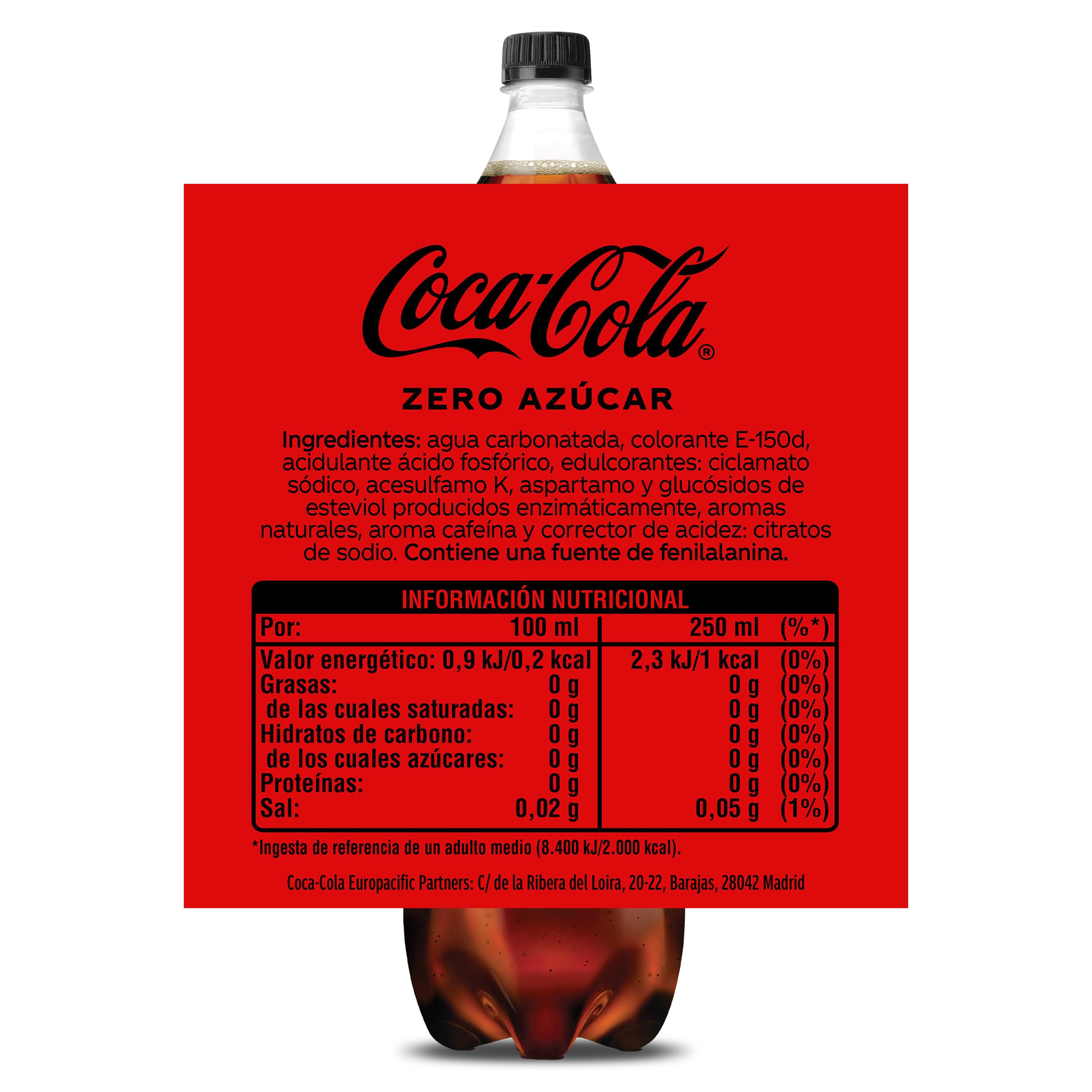 Coca-Cola zero azúcar 2 L