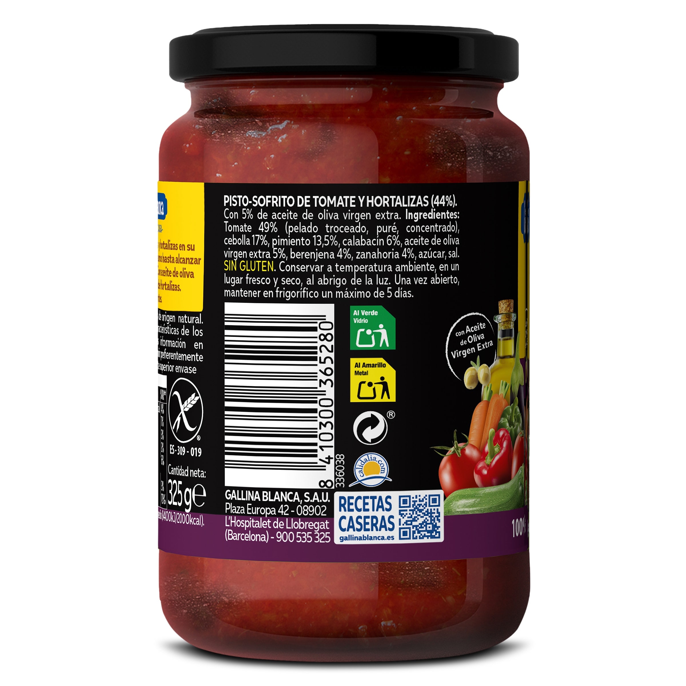 Pisto de verduras Gallina Blanca 325 g