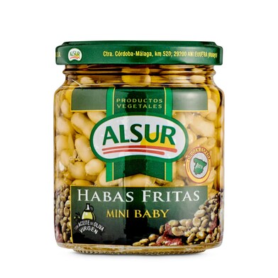 Habas fritas mini baby Alsur frasco 150 g-0