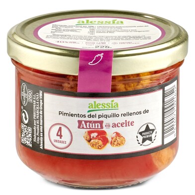 Pimientos del piquillo rellenos de atún Precomar frasco 225 g-0 Pimientos del piquillo rellenos de atún Precomar frasco 225 g-0