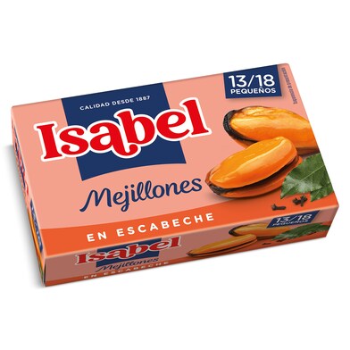 Mejillones en escabeche 13/18 piezas Isabel lata 69 g-0