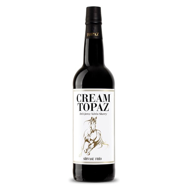 Vino Blanco Generoso Cream DO Jerez Topaz Botella 75 Cl.