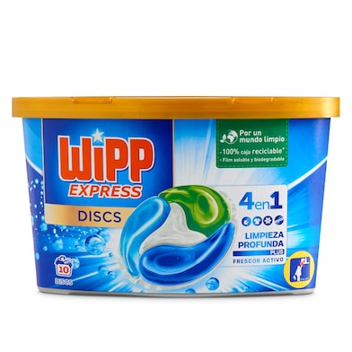 Detergente máquina 4 en 1 Wipp Express caja 18 unidades-0