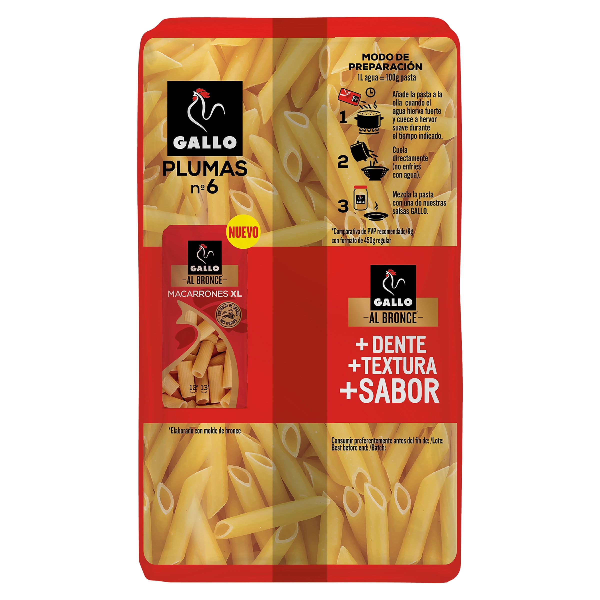 Plumas N.º 6 Gallo 400 g