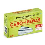 Sardinillas en aceite de oliva Cabo de Peñas lata 62 g
