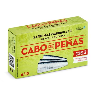 Sardinillas en aceite de oliva Cabo de Peñas lata 62 g-0 Sardinillas en aceite de oliva Cabo de Peñas lata 62 g-0