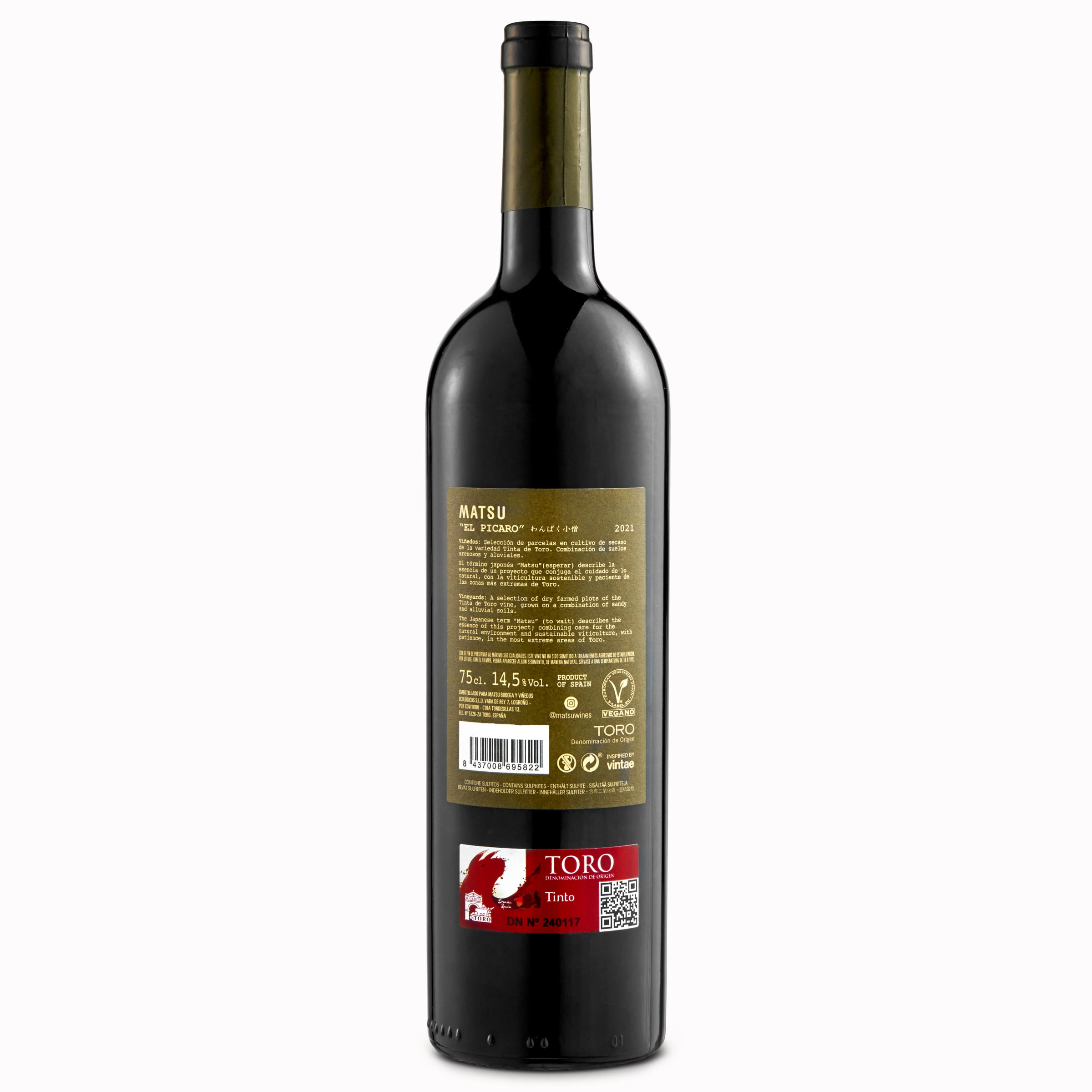 Vino tinto D.O. Toro Matsu 75 cl