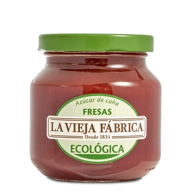 Mermelada de fresas ecológica La vieja fabrica frasco 280 g-0