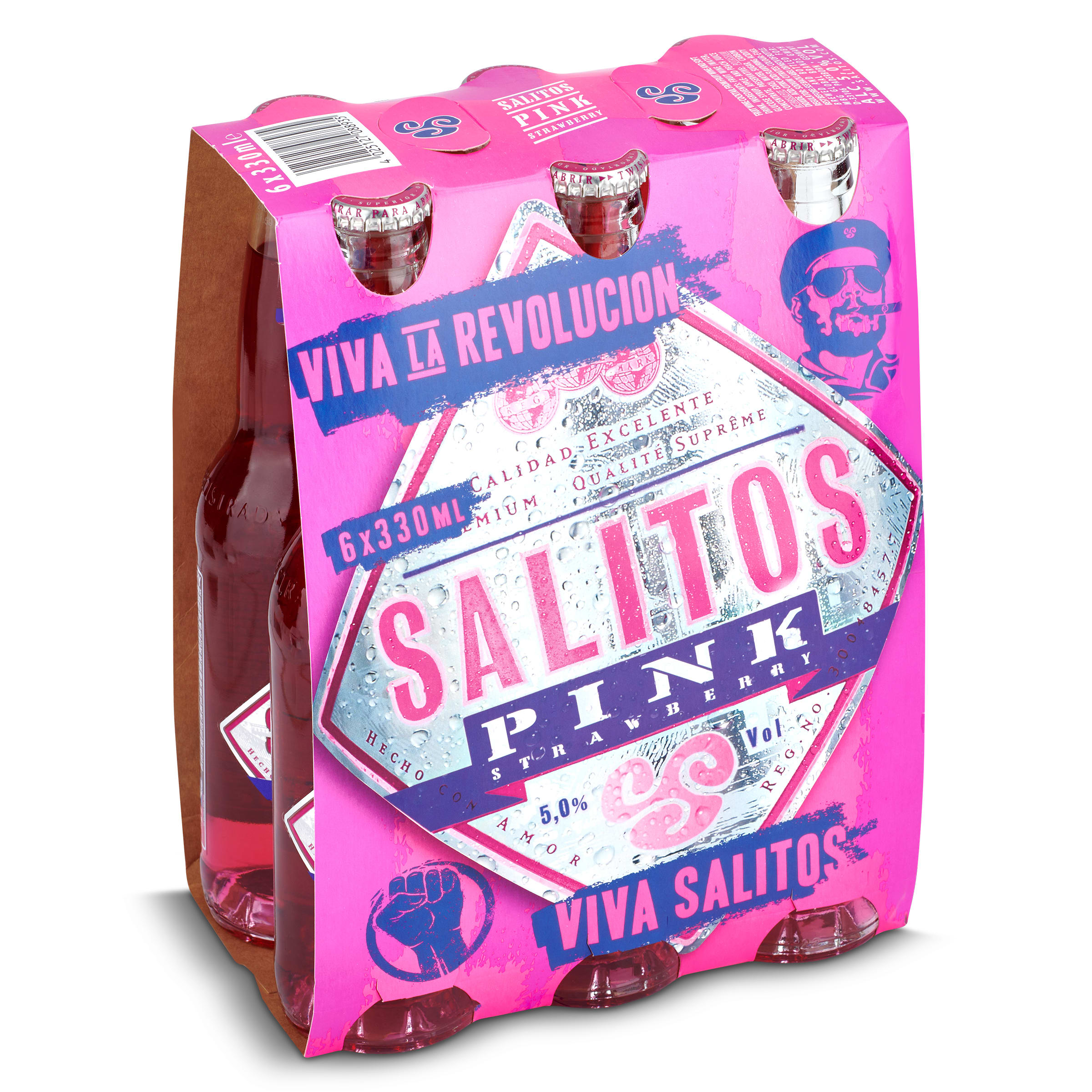 Cerveza especial pink Salitos pack 6 x 33 cl