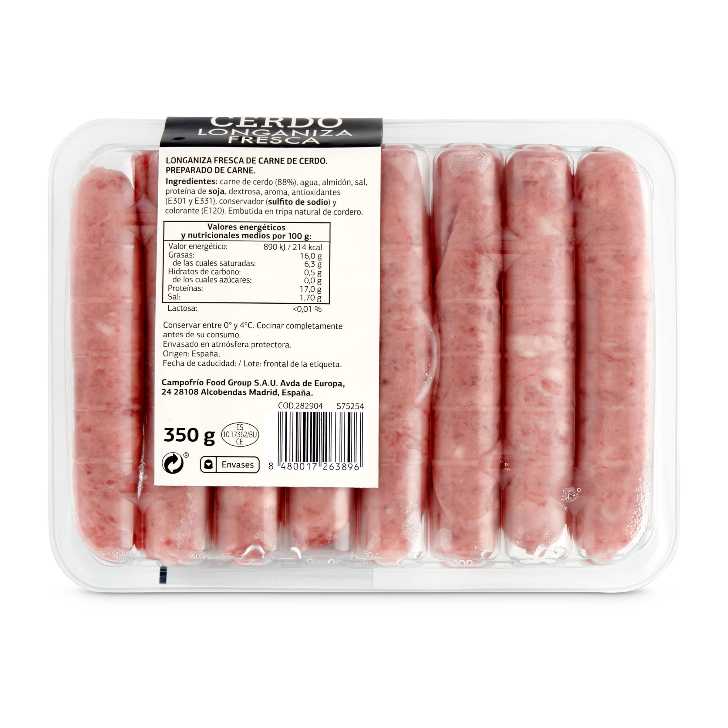 Longaniza fresca Selección de Dia 350 g