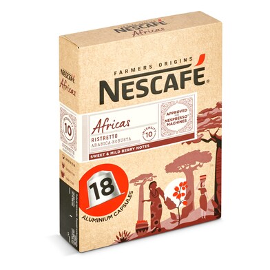 Café en cápsulas Áfricas Nescafé Farmers Origins caja 18 unidades-0 Café en cápsulas Áfricas Nescafé Farmers Origins caja 18 unidades-0