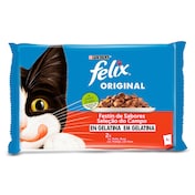 Alimento para gatos en gelatina sabor carne Felix bolsa 340 g