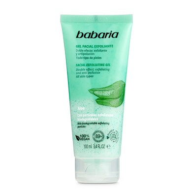 Gel facial exfoliante aloe vera Babaria botella 100 ml-0