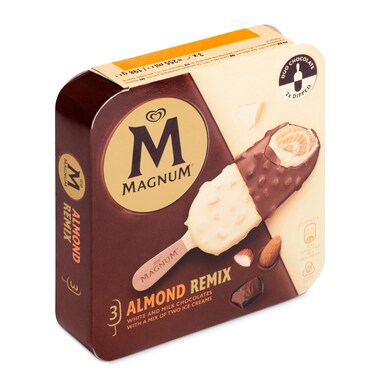 Helado bombón almendra remix 3 unidades Magnum caja 198 g-0 Helado bombón almendra remix 3 unidades Magnum caja 198 g-0