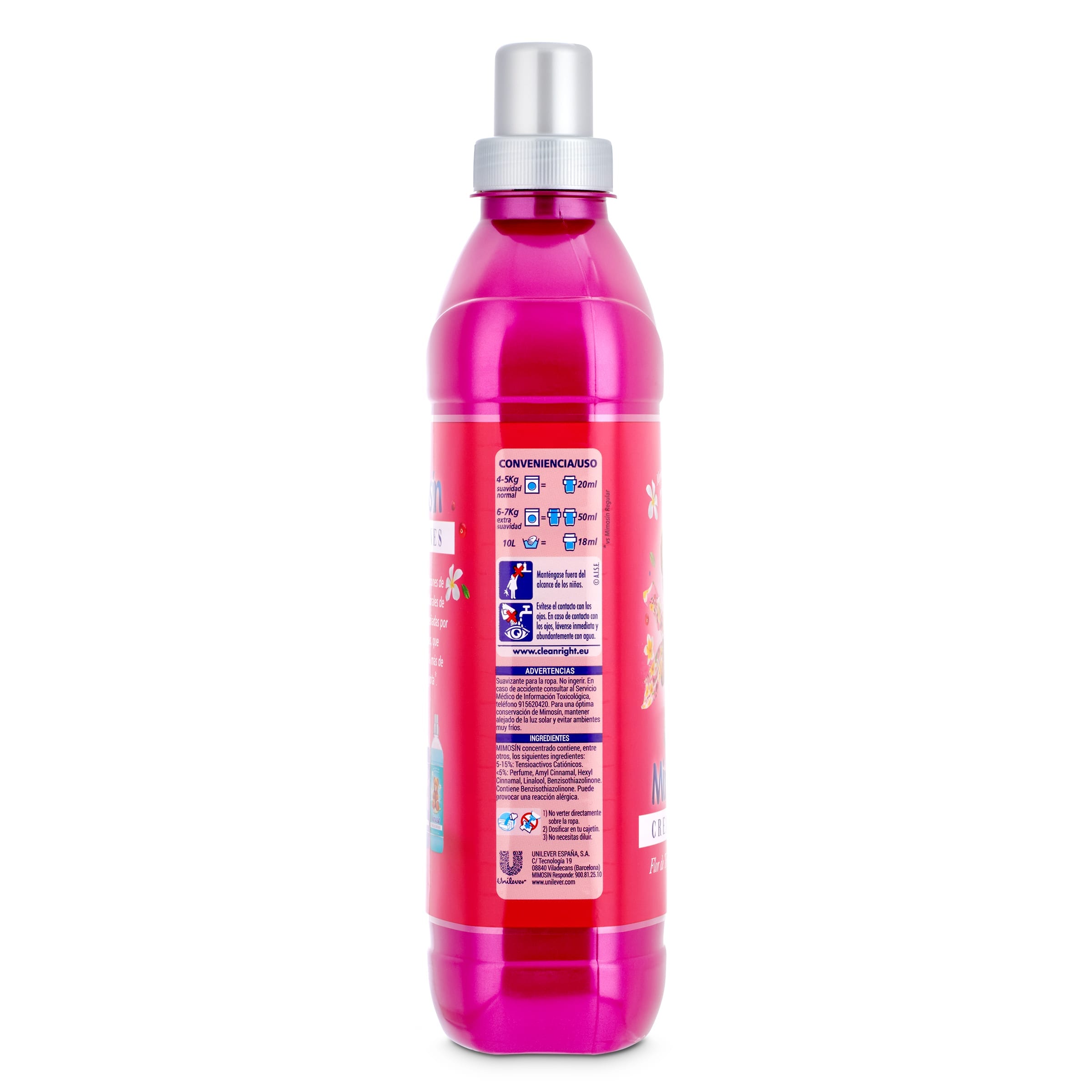 Suavizante concentrado flor de tiaré Mimosin Creaciones botella 60 lavados