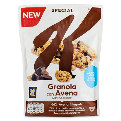 Cereales granola de avena con chocolate negro Kellogg's Special K caja 320 g-0 Cereales granola de avena con chocolate negro Kellogg's Special K caja 320 g-0