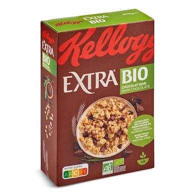 Cereales granola de avena con chocolate bio Kellogg's Extra caja 375 g-0