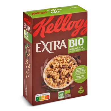 Cereales granola de avena con chocolate bio Kellogg's Extra caja 375 g-0 Cereales granola de avena con chocolate bio Kellogg's Extra caja 375 g-0