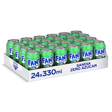 Refresco de sandía zero azúcares Fanta pack 24 x 33 cl-0