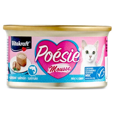 Mousse para gatos de salmón Vitakraft lata 85 g-0