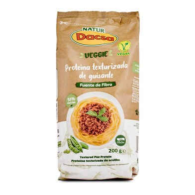 Proteína texturizada de guisante Natur Dacsa bolsa 200 g-0 Proteína texturizada de guisante Natur Dacsa bolsa 200 g-0