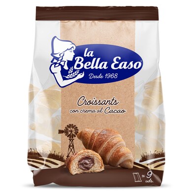 Croissants rellenos de crema de cacao La bella easo bolsa 378 g-0 Croissants rellenos de crema de cacao La bella easo bolsa 378 g-0