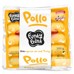 Salchichas Viena de pollo Dia Funky Frank 3 x 200 g