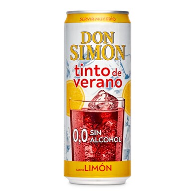 Tinto de verano limón sin alcohol Don Simón lata 330 ml-0 Tinto de verano limón sin alcohol Don Simón lata 330 ml-0