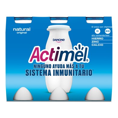 Yogur líquido natural ACTIMEL 6 unidades PACK 600 GR-1 Yogur líquido natural ACTIMEL 6 unidades PACK 600 GR-1
