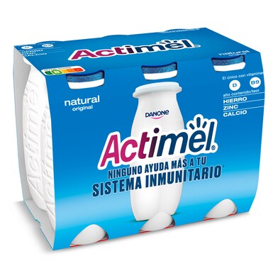 Yogur líquido natural Actimel pack 6 x 100 g-0