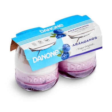 Yogur original con arándanos Danone pack 2 x 130 g-0