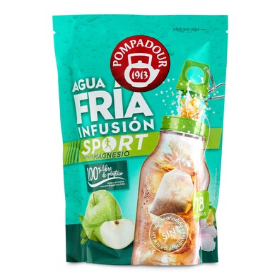 Infusión sport con magnesio agua fría Pompadour bolsa 45 g-0