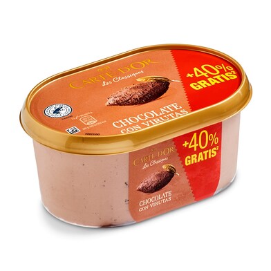 Helado de chocolate con virutas Carte D'Or tarrina 1260 ml-0