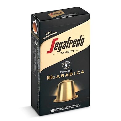 Café en cápsulas espresso arábica Segafredo caja 10 unidades-0