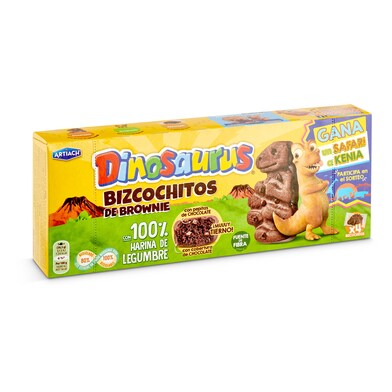 Bizcochitos de brownie Artiach Dinosaurus caja 183 g-0 Bizcochitos de brownie Artiach Dinosaurus caja 183 g-0