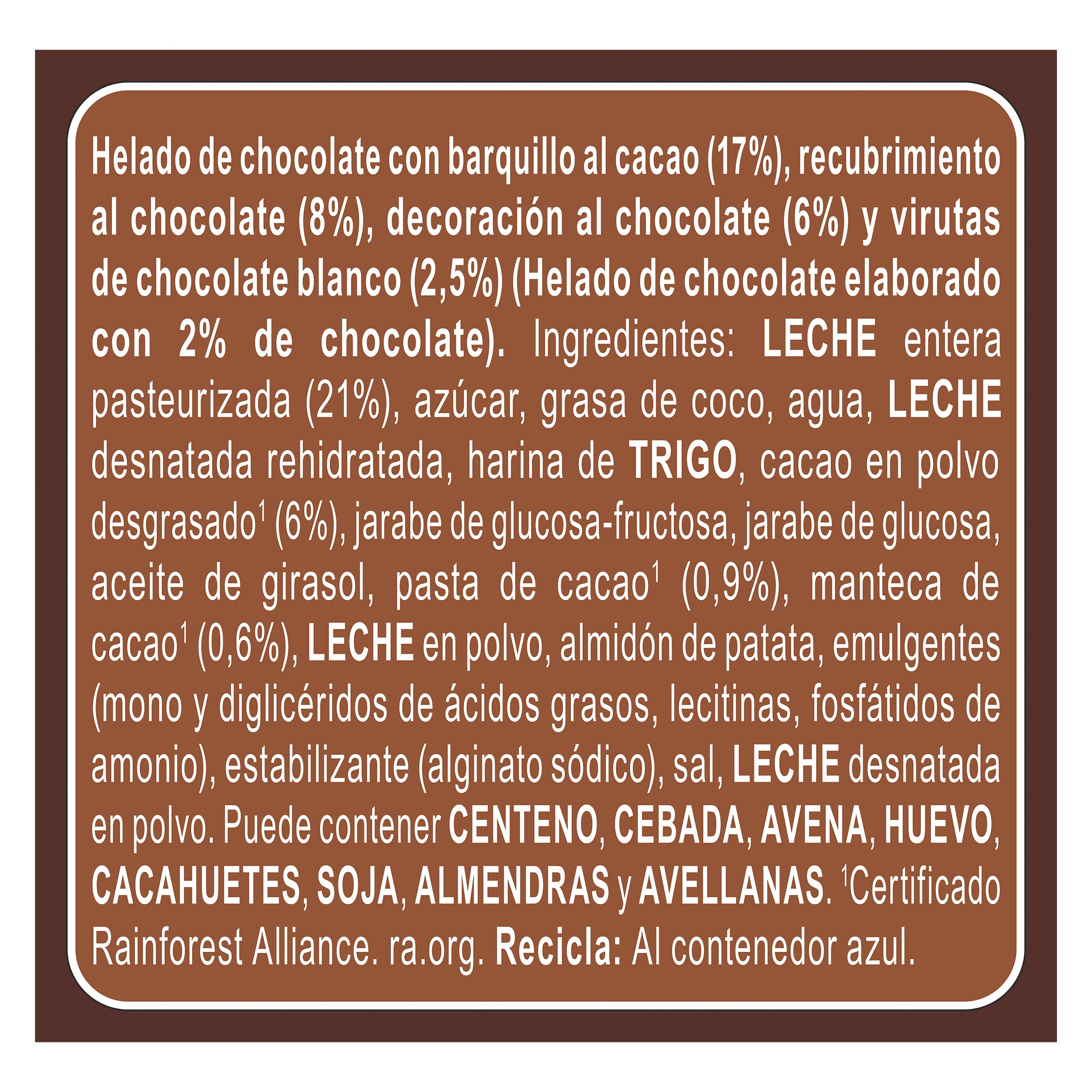 Cornetto de chocolate 4 x 60 g