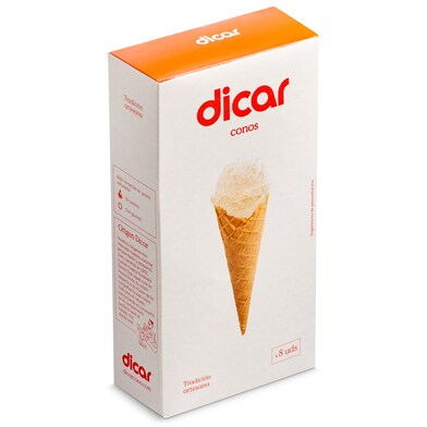 Cucurucho tipo danés para helado Dicar caja 96 g-0 Cucurucho tipo danés para helado Dicar caja 96 g-0
