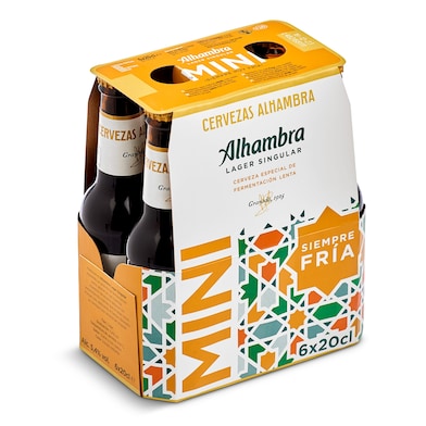 Cerveza especial Alhambra botella 6 x 20 cl-0