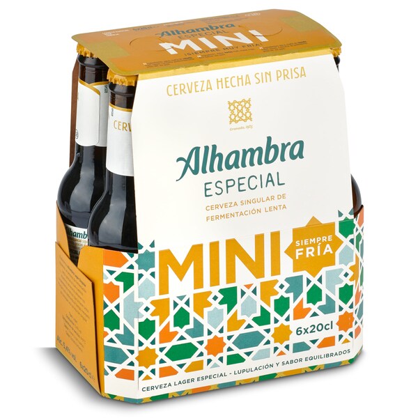 Cerveza Especial Alhambra Pack 6 Botellas 20 Cl.
