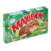 Helado de chocolate jungly con trozos de chocolate y galleta 4 unidades Nestlé Maxibon caja 360 g