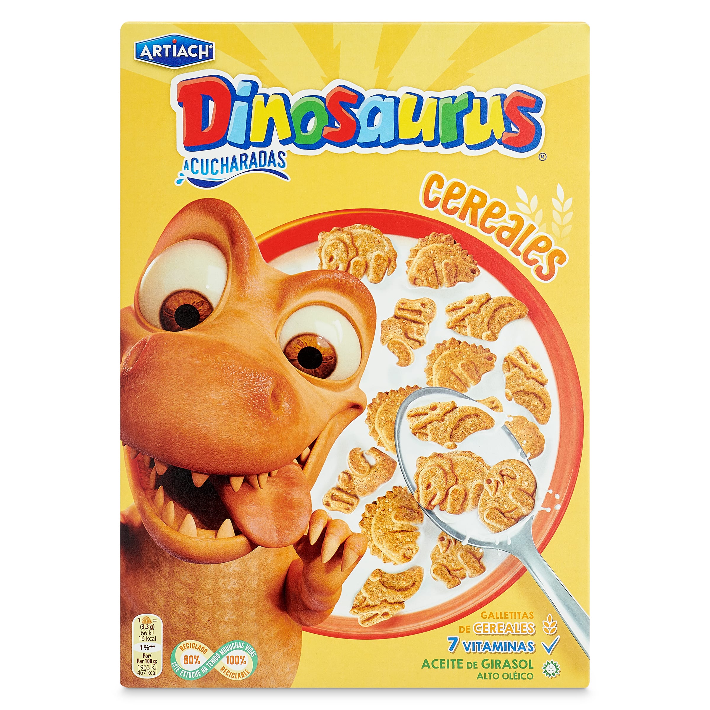 Galletas a cucharadas con cereales y vitaminas Artiach Dinosaurus 320 g