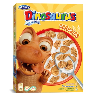 Galletas a cucharadas con cereales y vitaminas Artiach Dinosaurus caja 320 g-0